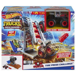 Hot Wheels Monster Trucks Arena World Μικρό σετ Bone Shaker Πρόκληση Ελαστικών