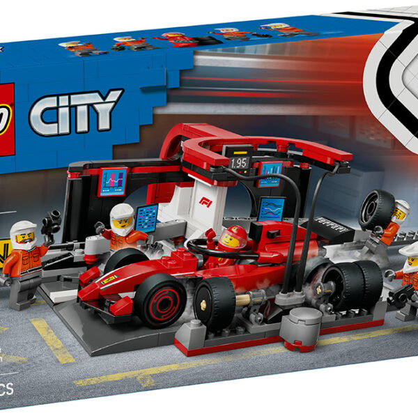 LEGO City F1 Pit Stop & Pit Crew With Ferrari Car