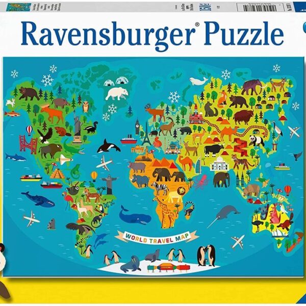RAVENSBURGER  ΧΑΡΤΗΣ ΤΩΝ ΖΩΩΝ ΠΑΖΛ XXL 150 ΤΕΜΑΧΙΩΝ
