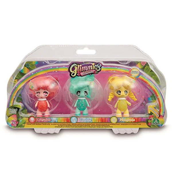 Glimmies Rainbow Friends Σετ 3 Κούκλες - 2 Σχέδια