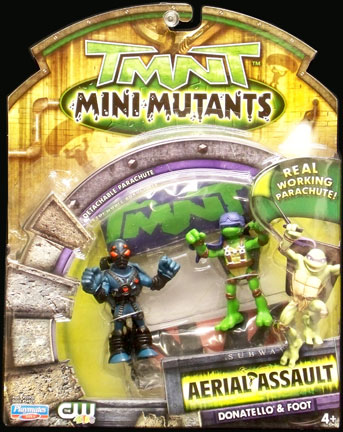 TMNT MINI MUTANTS AERIAL ASSAULT DONATELLO & FOOT